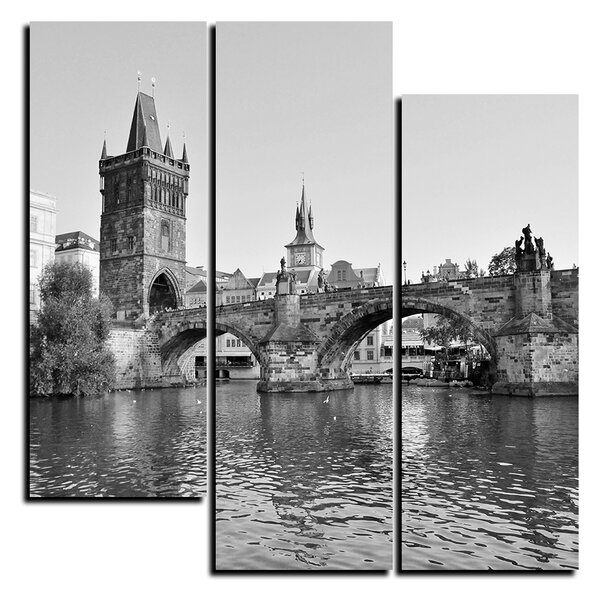 Obraz na plátne - Karlov most v Prahe - štvorec 3259QC (75x75 cm)