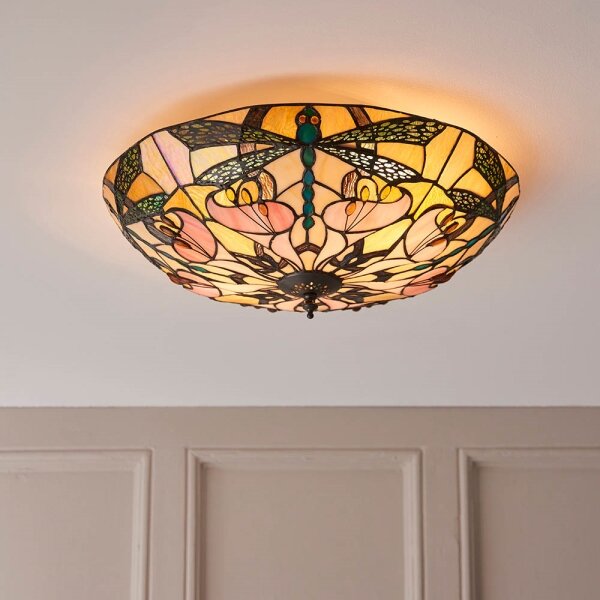 Endon 63922 - Stropné svietidlo Tiffany ASHTON 2xE27/60W/230V priemer 45 cm