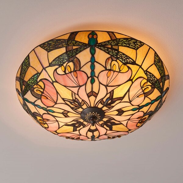 Endon 63922 - Stropné svietidlo Tiffany ASHTON 2xE27/60W/230V priemer 45 cm