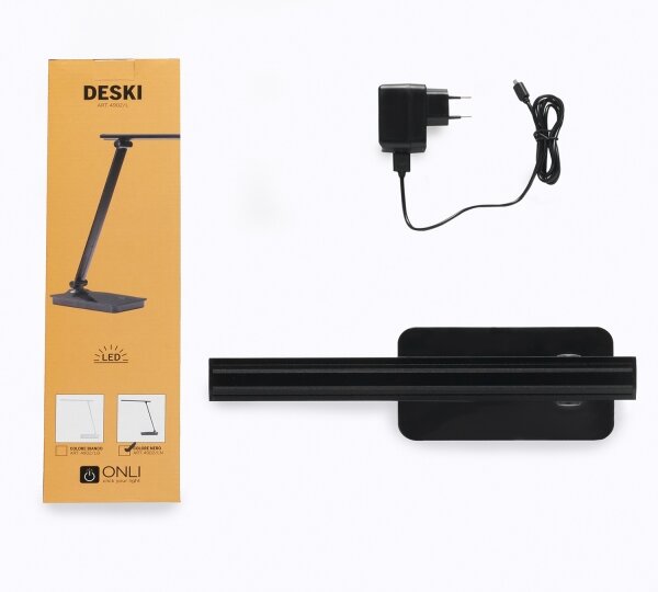 ONLI - LED Stmievateľná stolná lampa s USB portom DESKI LED/7W/230V 4000K čierna