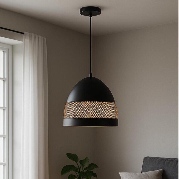 ONLI - Luster na lanku POLLY 1xE27/22W/230V čierna