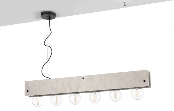 ONLI - Luster na lanku ARGO 6xE27/22W/230V šedá