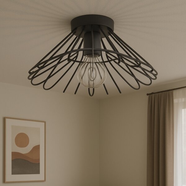 ONLI - Stropné svietidlo DUCCIO 1xE27/22W/230V pr. 60 cm čierna