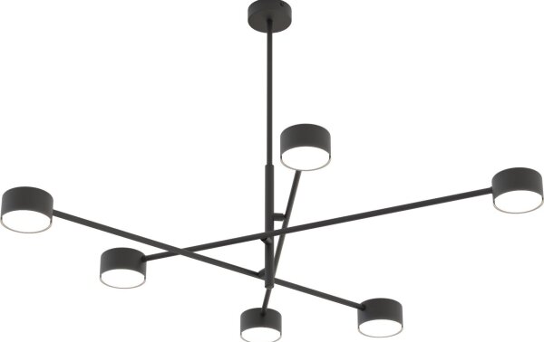 Luster na tyči NATSU 6xGX53/12W/230V čierna