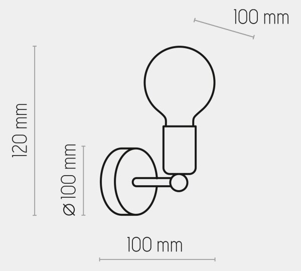 Brilagi - Nástenné svietidlo OMBORO 1xE27/60W/230V