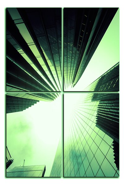 Obraz na plátne - Perspektíva mrakodrapu - obdĺžnik 7252ZE (90x60 cm)