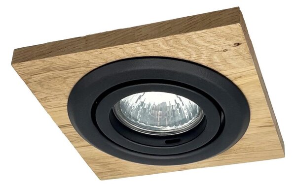 Podhľadové svietidlo TOBBY 1xGU10/20W/230V 11,5x11,5 cm dub/čierna