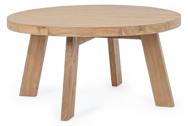 MUZZA Odkladací stolík livaro Ø 80 cm prírodný