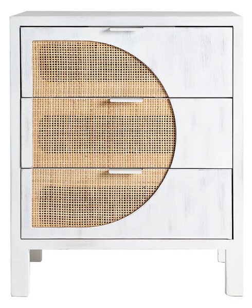 MUZZA Nočný stolík menze 60 x 38 cm biely