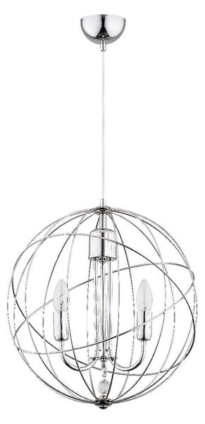 Luster na lanku PIKO 3xE14/10W/230V lesklý chróm