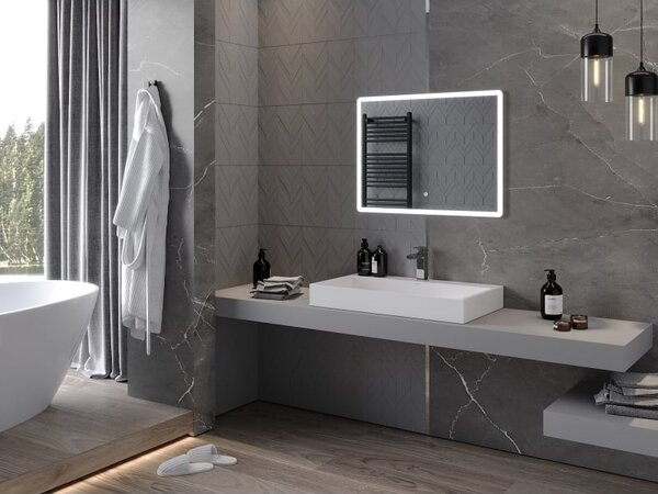 Mexen Navia kúpeľňové zrkadlo s podsvietením 80 x 60 cm, LED 6000K, antivap - 9803-080-060-611-00