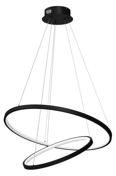 LED Luster na lanku HOOP LED/51W/230V pr. 60 cm 4000K čierna