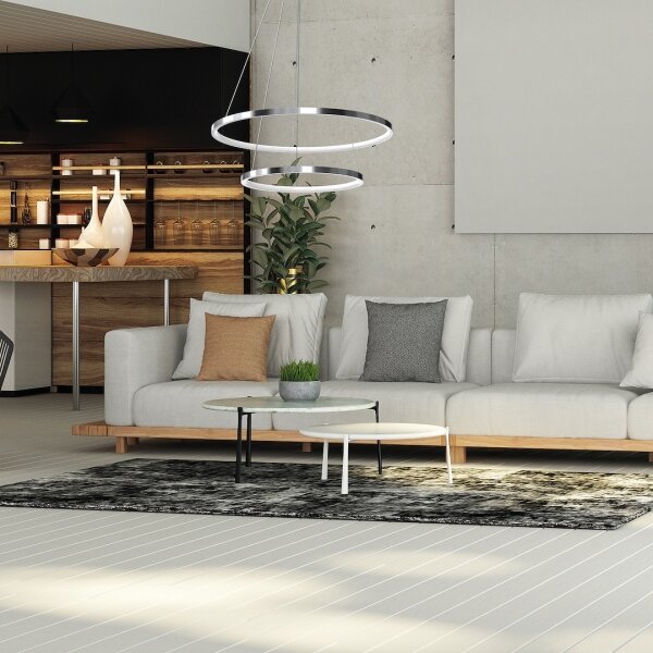 LED Luster na lanku HOOP LED/51W/230V pr. 60 cm 4000K lesklý chróm