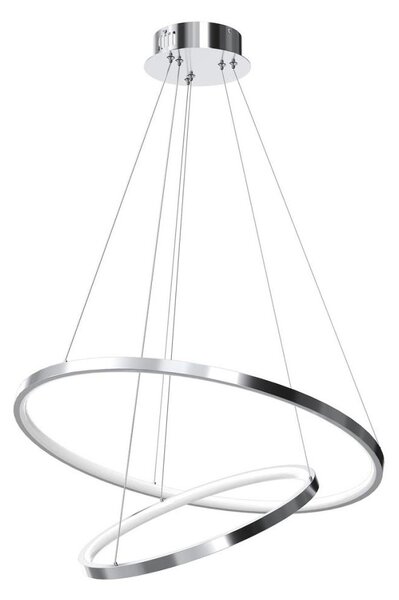 LED Luster na lanku HOOP LED/51W/230V pr. 60 cm 4000K lesklý chróm