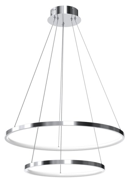 LED Luster na lanku HOOP LED/51W/230V pr. 60 cm 4000K lesklý chróm