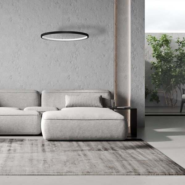 LED Luster na lanku HOOP LED/27W/230V pr. 50 cm 4000K čierna