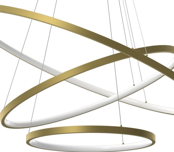 LED Luster na lanku HOOP LED/93W/230V pr. 80 cm 4000K zlatá