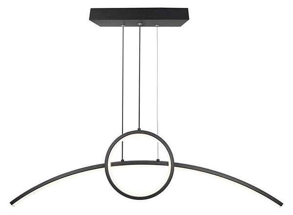 LED Luster na lanku LED/30W/230V 4000K 88 cm čierna