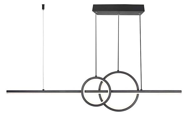 LED Luster na lanku LED/15W/230V 4000K 80 cm čierna