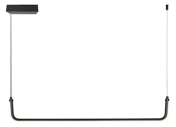 LED Luster na lanku LED/12W/230V 4000K 90 cm čierna
