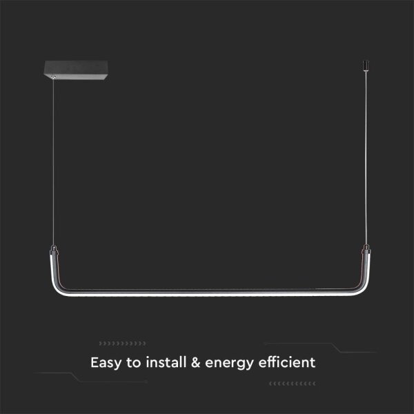 LED Luster na lanku LED/12W/230V 4000K 90 cm čierna