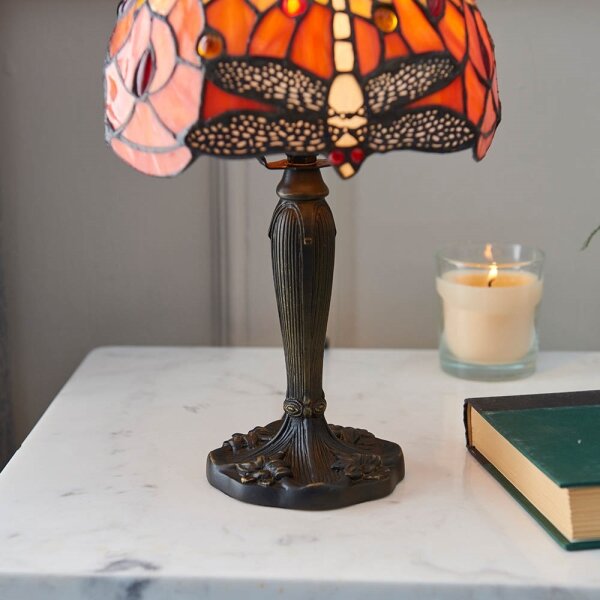 Endon 64091 - Stolná lampa Tiffany DRAGONFLY 1xE14/40W/230V priemer 20 cm