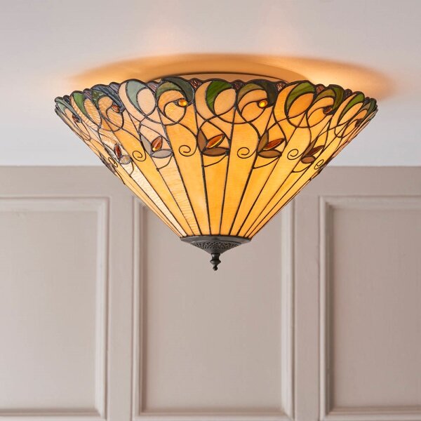 Endon 70706 - Stropné svietidlo Tiffany JAMELIA 2xE27/60W/230V, priemer 50 cm