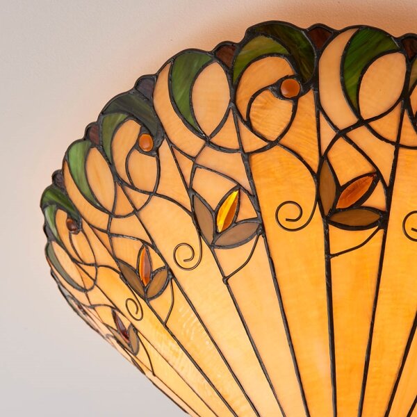 Endon 70706 - Stropné svietidlo Tiffany JAMELIA 2xE27/60W/230V, priemer 50 cm