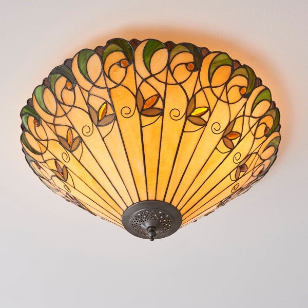 Endon 70706 - Stropné svietidlo Tiffany JAMELIA 2xE27/60W/230V, priemer 50 cm