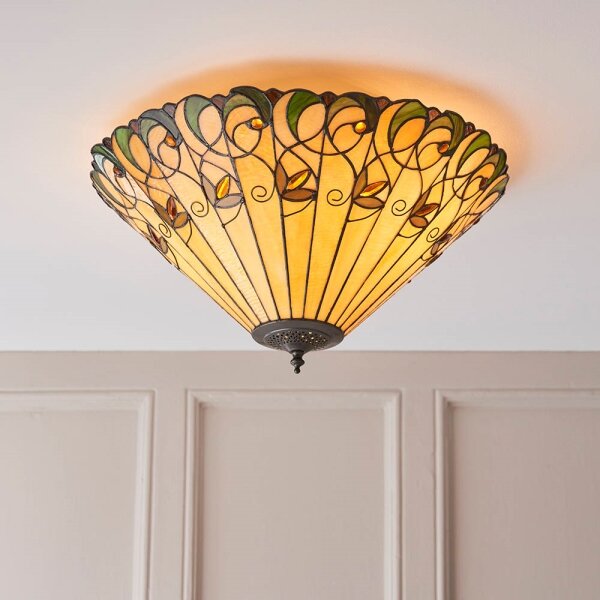 Endon 70706 - Stropné svietidlo Tiffany JAMELIA 2xE27/60W/230V, priemer 50 cm