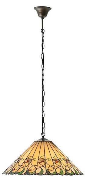 Endon 64194 - Luster na reťazi Tiffany JAMELIA 3xE27/60W/230V, priemer 50 cm