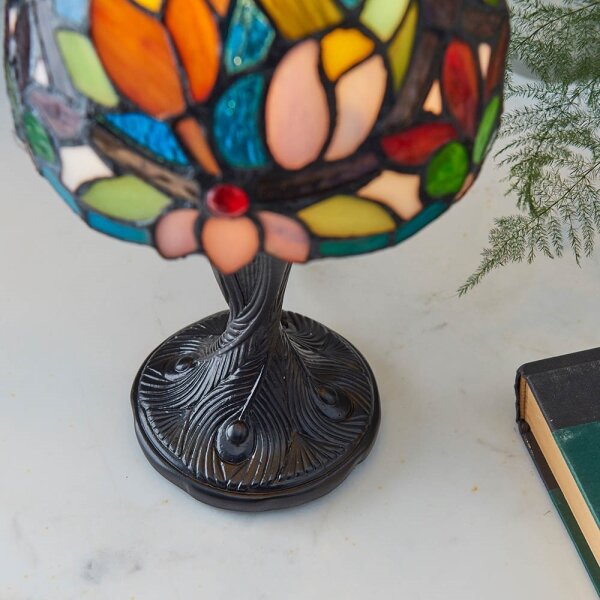 Endon 64331 - Stolová lampa Tiffany SYLVETTE 1xE14/40W/230V, priemer 15 cm