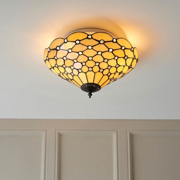 Endon 70242 - Stropné svietidlo Tiffany PEARL 2xE27/60W/230V priemer 37 cm