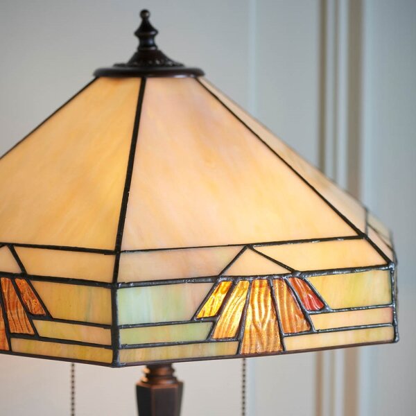 Endon 64286 - Stolná lampa Tiffany NEVADA 2xE27/60W/230V priemer 40 cm