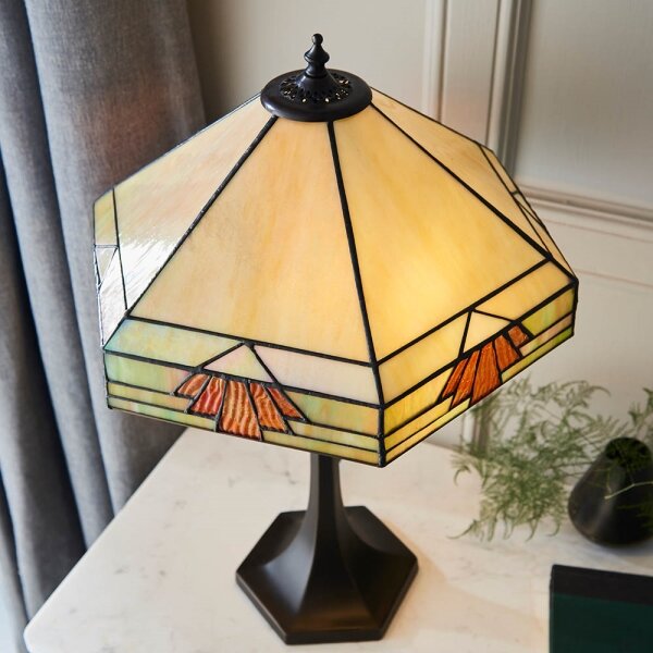 Endon 64286 - Stolná lampa Tiffany NEVADA 2xE27/60W/230V priemer 40 cm