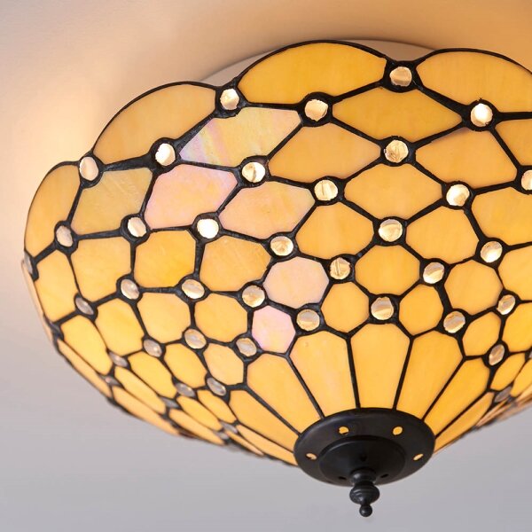 Endon 70242 - Stropné svietidlo Tiffany PEARL 2xE27/60W/230V priemer 37 cm