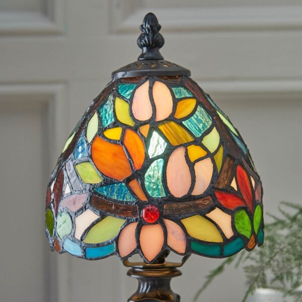 Endon 64331 - Stolová lampa Tiffany SYLVETTE 1xE14/40W/230V, priemer 15 cm