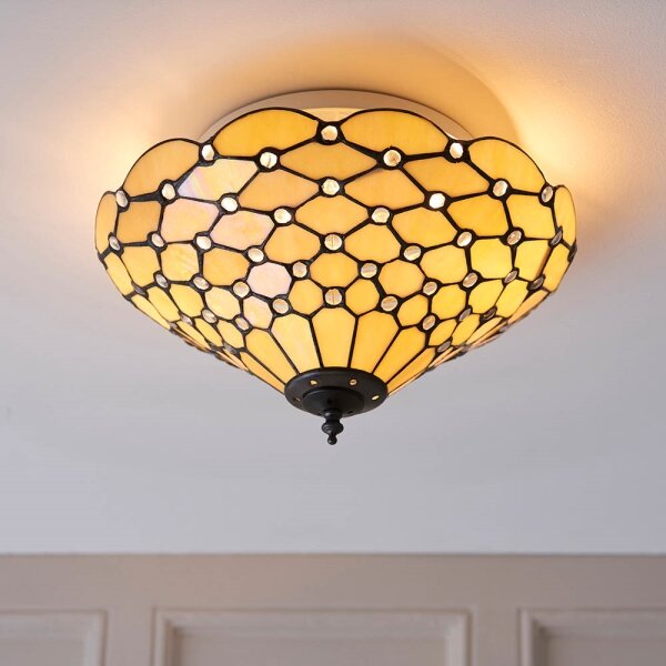 Endon 70242 - Stropné svietidlo Tiffany PEARL 2xE27/60W/230V priemer 37 cm