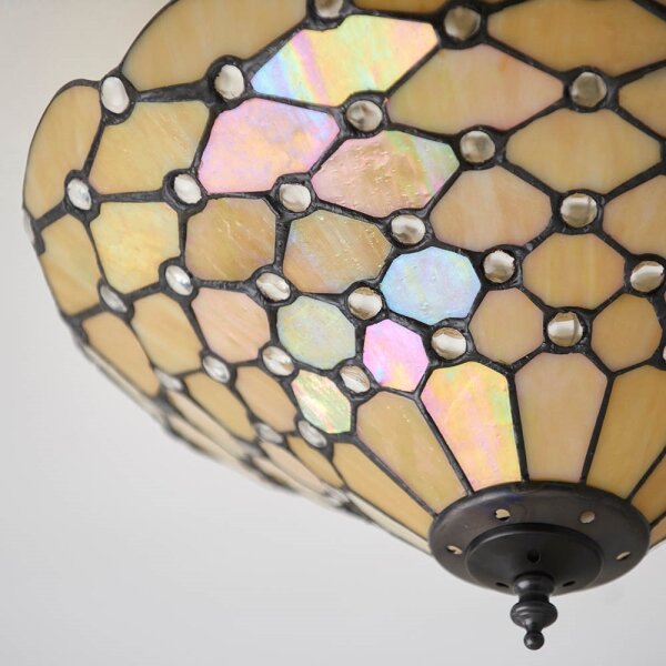 Endon 70242 - Stropné svietidlo Tiffany PEARL 2xE27/60W/230V priemer 37 cm