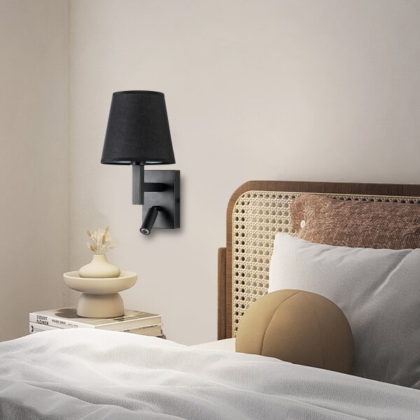 Brilagi - LED Nástenná lampa DEYA 1xE14/40W/230V + LED/3W čierna
