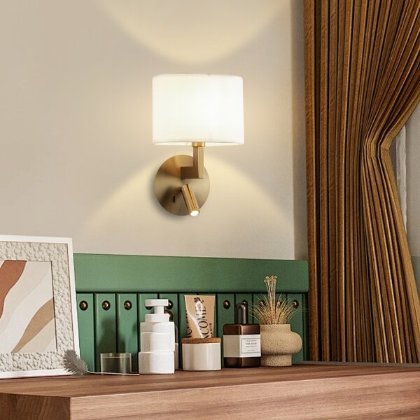Brilagi - LED Nástenná lampa DAYA 1xE14/40W/230V + LED/3W biela/matný chróm