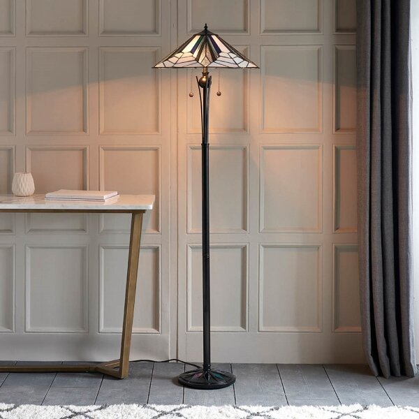 Endon 63934 - Stojaca lampa Tiffany ASTORIA 2xE27/60W/230V pr. 48 cm
