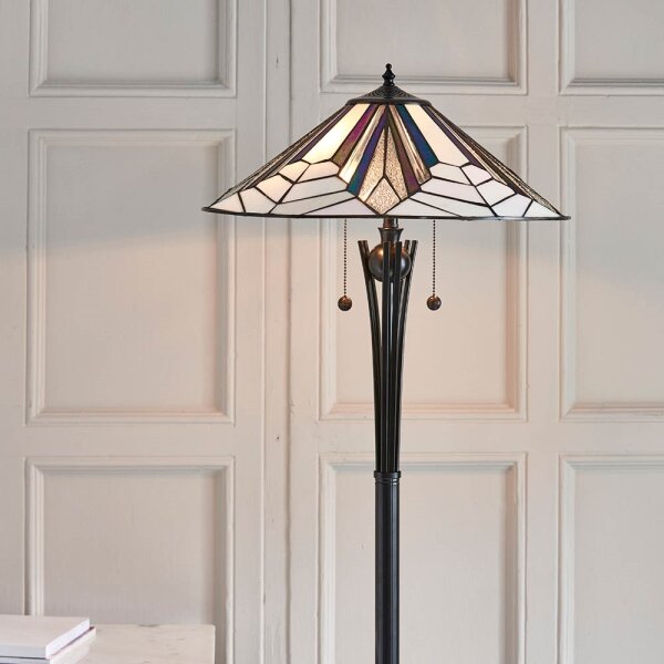 Endon 63934 - Stojaca lampa Tiffany ASTORIA 2xE27/60W/230V pr. 48 cm
