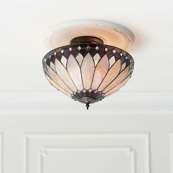Endon 63978 - Prisadené stropné svietidlo Tiffany BROOKLYN 3xE27/60W/230V, priemer 40 cm