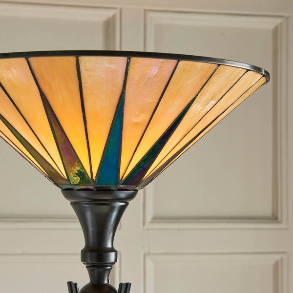 Endon 64042 - Stojacia lampa Tiffany DARK STAR 1xE27/60W/230V pr. 42 cm