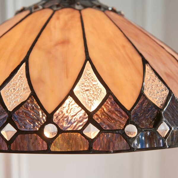 Endon 63977 - Luster na reťazi Tiffany BROOKLYN 1xE27/60W/230V pr. 40 cm