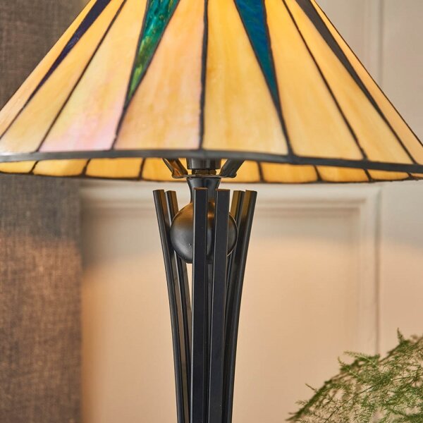 Endon 70367 - Stolná lampa Tiffany DARK STAR 1xE14/40W/230V, priemer 30 cm