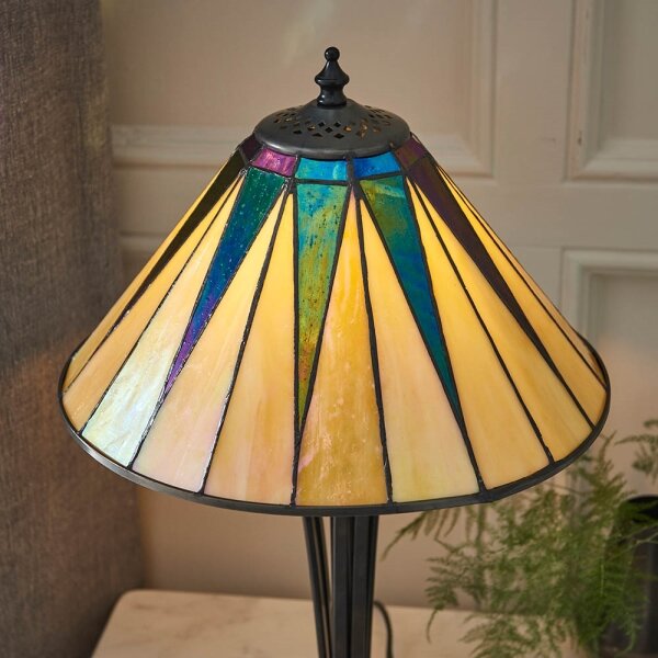 Endon 70367 - Stolná lampa Tiffany DARK STAR 1xE14/40W/230V, priemer 30 cm