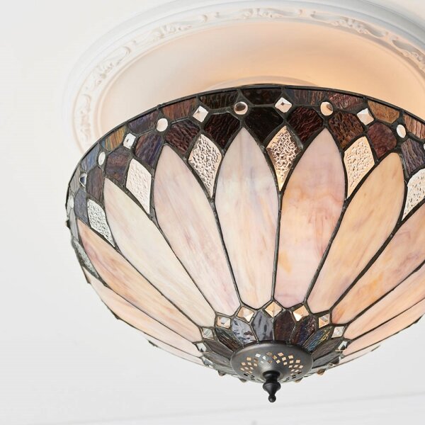 Endon 63978 - Prisadené stropné svietidlo Tiffany BROOKLYN 3xE27/60W/230V, priemer 40 cm