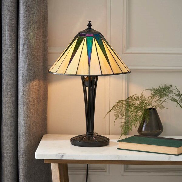 Endon 70367 - Stolná lampa Tiffany DARK STAR 1xE14/40W/230V, priemer 30 cm